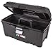 ArtBin 6918AB Twin Top 17 inch Supply Box, Portable Art & Craft Supply Organizer with Handle, [1] Plastic Storage Case, Black