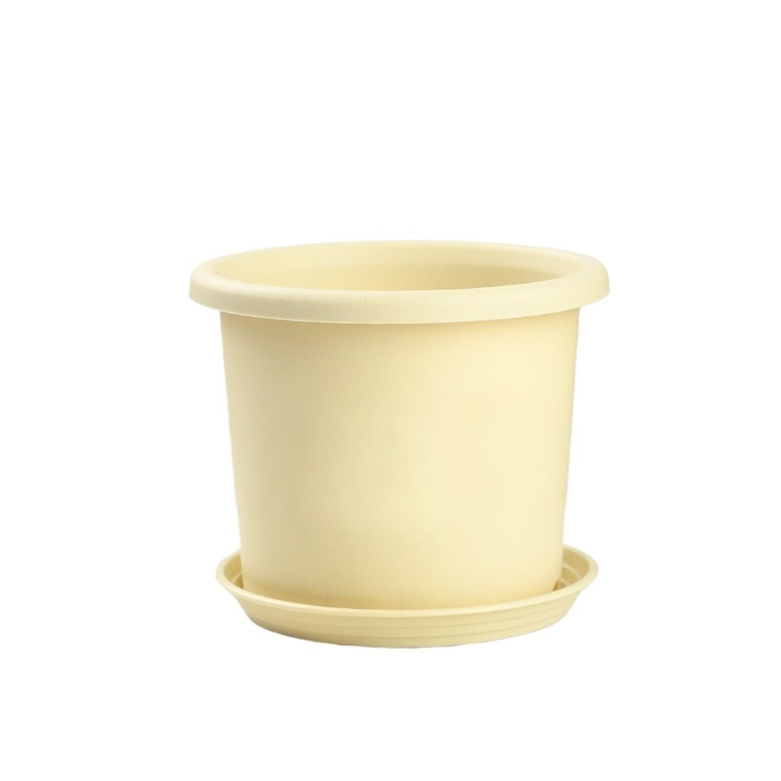 Lkvent Round Plastic Flower Pots with Tray Small Planters plant pots