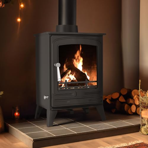RoyalFire DEFRA Approved Multifuel Stove 5KW, Wood Burning Stove,Wood Log burner