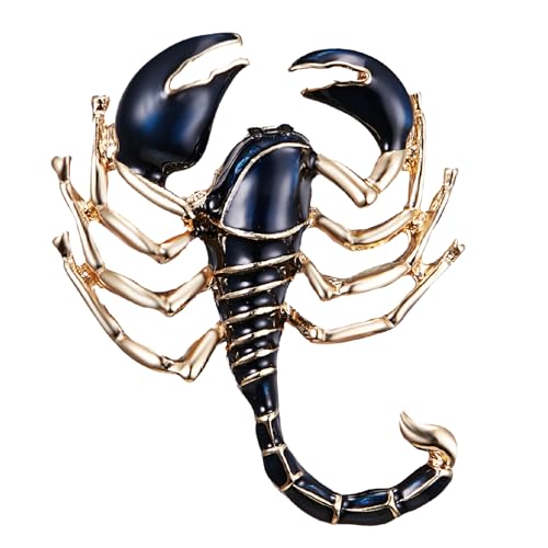 Broche esmaltado de escorpión, broche de metal con diseño de insectos, abrigo de animales, pin de solapa, pin de escorpión, broche esmaltado de animales para mujeres y hombres, traje de ropa, joyería