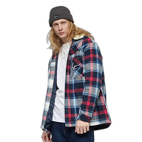 Karl Kani Herren KM223-017-1 Chest Signature Heavy Flannel Shirt Jacket M...