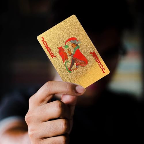 Wasserdichte Spielkarte aus Kunststoff, Goldfolie, magische Pokerkarten für Party und Familie, Eltern-Kind-Spiele, Outdoor-Camping – Bild 5