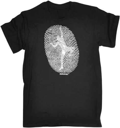 Men's Fingerprint Climber T-Shirt Climb Climbing Rock Accessories Gift Birthday Funny Black L