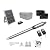 JUJIANG C01 Solar Gate Opener with Batteries & Solar Panel for Single Swing Gates Up to 440lb 12FT Automatic Gate Openers with Remote Complete Kit Light Duty Automatic Gate Openers Solar Powered