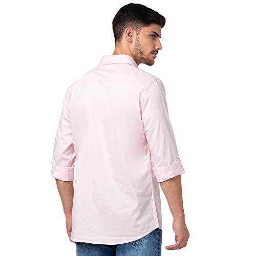 Image of Spykar Men's Regular Fit N /A Full Sleeve Solid Casual Shirts