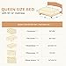 Sasttie Queen Comforter Set, 7-Piece Bed in a Bag, Pintuck Bedding Sets for All Season, Includes Comforter, Flat Sheet, Fitted Sheet, Pillowcases and Pillowshams, Beige