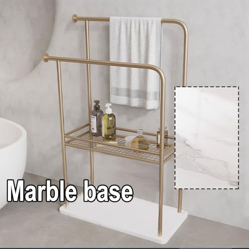 Support de douche autoportant 100cm rangement bain fer noir - 4