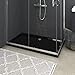 vidaXL Duschtasse Niedrige Schwelle Duschwanne Bad Brausewanne Brausetasse Duschbecken Dusche Wanne Bad Badezimmer ABS Rechteckig Schwarz 70x120cm