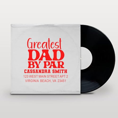 Image of Greatest Dad Pre Inked Rubber Stamp - Envelope Address Stamp | Choice of 5 ink colors. Clean Impression Stamp. Handmade Business Stamp. One household per die. No separate pad needed.