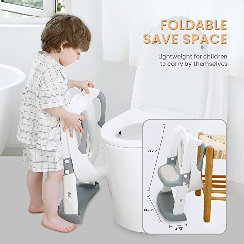 Jassone JS-POTTYSEAT-GREY ® Potty Training Seat, Toddler Step Stool, 2 In 1 Potty Training Toilet thumb #3