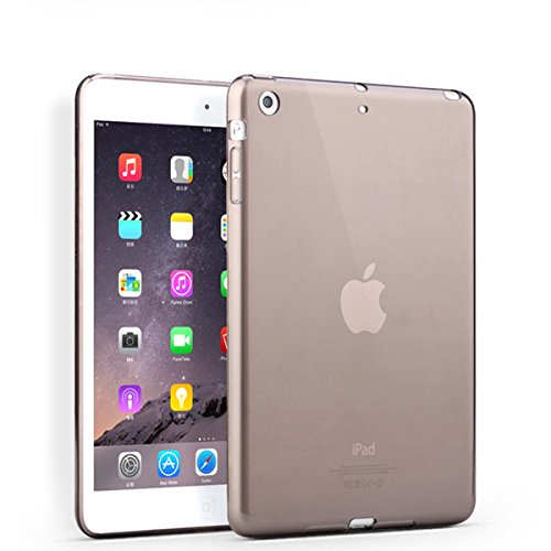 Icovercase For Ipad Mini 1/2/3 Case, Ultra-Thin Silicone Back Cover Clear Plain Soft Tpu Gel Rubber Skin Case Protective Shell For Ipad Mini 1/2/3 7.9" (Black) #TOP4