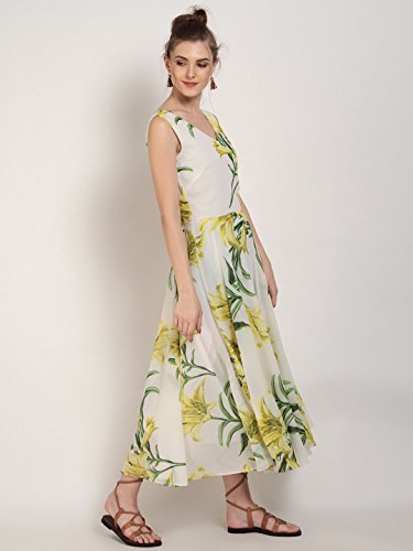 Image of Rare Women's Polyester A-Line Maxi Casual Dress
