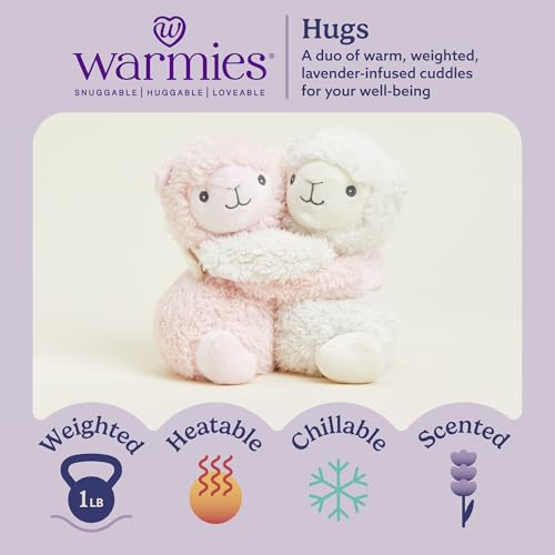 warmies Hugs Duo, Llama, Microwavable Stuffed Animal, Weighted Hug, 2 Pack by warmies - Used condition - Image 2
