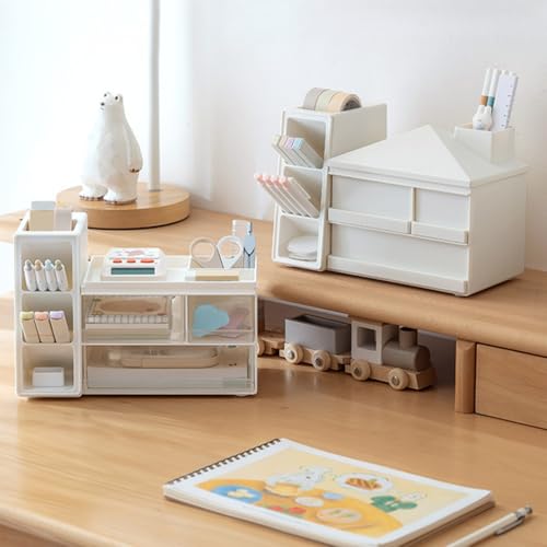 Organiseur de bureau multifonction avec pot à crayons incliné - 4