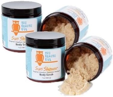 The Orange Owl Sun Shower Body Scrub (Tangerine, Grapefruit, Mint + Patchouli)- 2 Pack