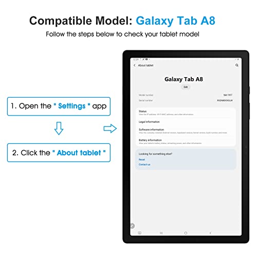 2 stuks Sparin beschermfolie compatibel met Samsung Galaxy Tab A8 10,5 inch, gehard glasfolie voor Galaxy Tab A8 2022, 9H hardheid, met frameinstallatiehulp - Image 3
