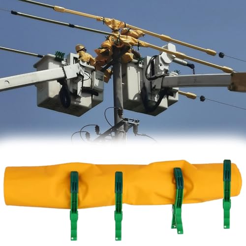 Mata izolacyjna wysokiego napięcia do prac elektrycznych, koc antyporażający prądem z 4 izolowanymi klipsami, narzędzie bezpieczeństwa Lineman, 10 kV, 40 x 50 cm (15,7 x 19,7)