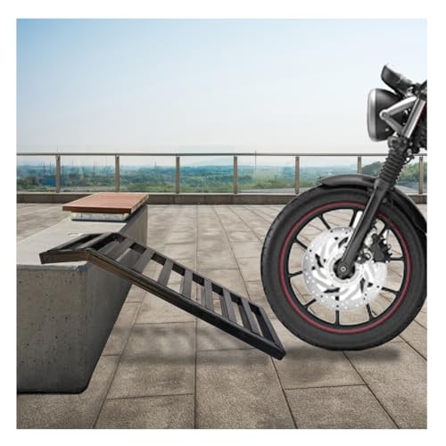 Image of Greenspirit Metal Ramp for Motorcycle, Bicycle, Motorbike, Scooter, Stairs - Anti-Slip Threshold Portable Lightweight Loading Dock Slope for Driveway and Storage - Heavy Duty
