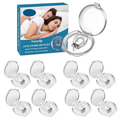 Anti Ronquidos para Dormir, Nariz Respirar Dormir, Dilatador Nasal, Para no Roncar de Noche, Dilatador Nasal Magnetico, Antironquidos Eficaz, Clips Nasales Ayuda a Dejar de Roncar (8 Piezas)