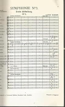 Sheet music Gustav Mahler Symphony No.3 Score Universal UE 950 LW Book