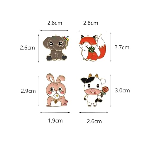 Cute Enamel Pin Set Lapel Pins Brooches Cartoon Animal Brooch Badge Pins for Clothes Bags Backpack Party Decoration Gift3