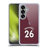 Head Case Designs Officially Licensed West Ham United FC Arthur Masuaku 2020/21 Players Home Kit Gel Case [Military Grade Protection] Compatible with Samsung Galaxy S25 and Compatible with MagSafe