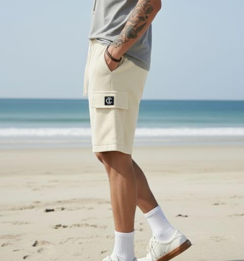 Image of INDICLUB Men's Athletic Performance Shorts,Casual Everyday Wear, Comfortable Drawstring Style