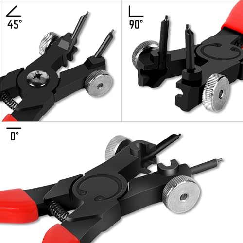Image of DNA MOTORING 2pc 6.5 in Heavy Duty Multi Angle Internal External For Ring Remover Retaining Snap Ring Plier Set, w /case, TOOLS-00532