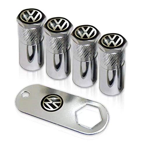 Kit Roda Calota Volkswagen Gol Parati Saveiro Voyage UP Santana Fox Polo Golf + Emblema Resinado + T