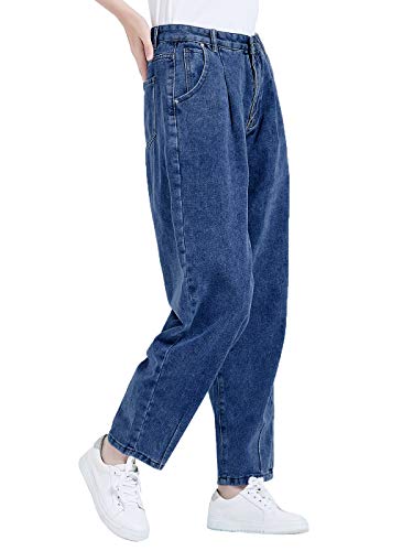 Anna-Kaci Women's Classic Mid Rise Boyfriend Cropped Denim Jeans Loose Harem Pants3