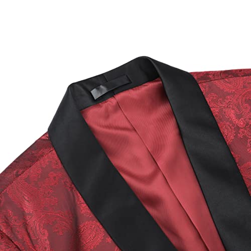 Boyland Mens Paisley Shawl Lapel Blazer Casual Single Breasted One Button Sport Coat Jacket3