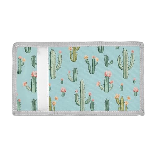 ALAZA Kids Wallets for Boys Girls Toddler Trifold Wallet Children Small Cactus Flower with Zipper Coin Pocket2