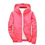 Kids Lightweight Waterproof Rain Jacket - Toddler Boys Girls Softshell Hooded Raincoat Windbreaker Outdoor Hiking Travel Rain-Poncho Packable Ponchos Kid Outerwear Coat 01# Pink 9-10Years