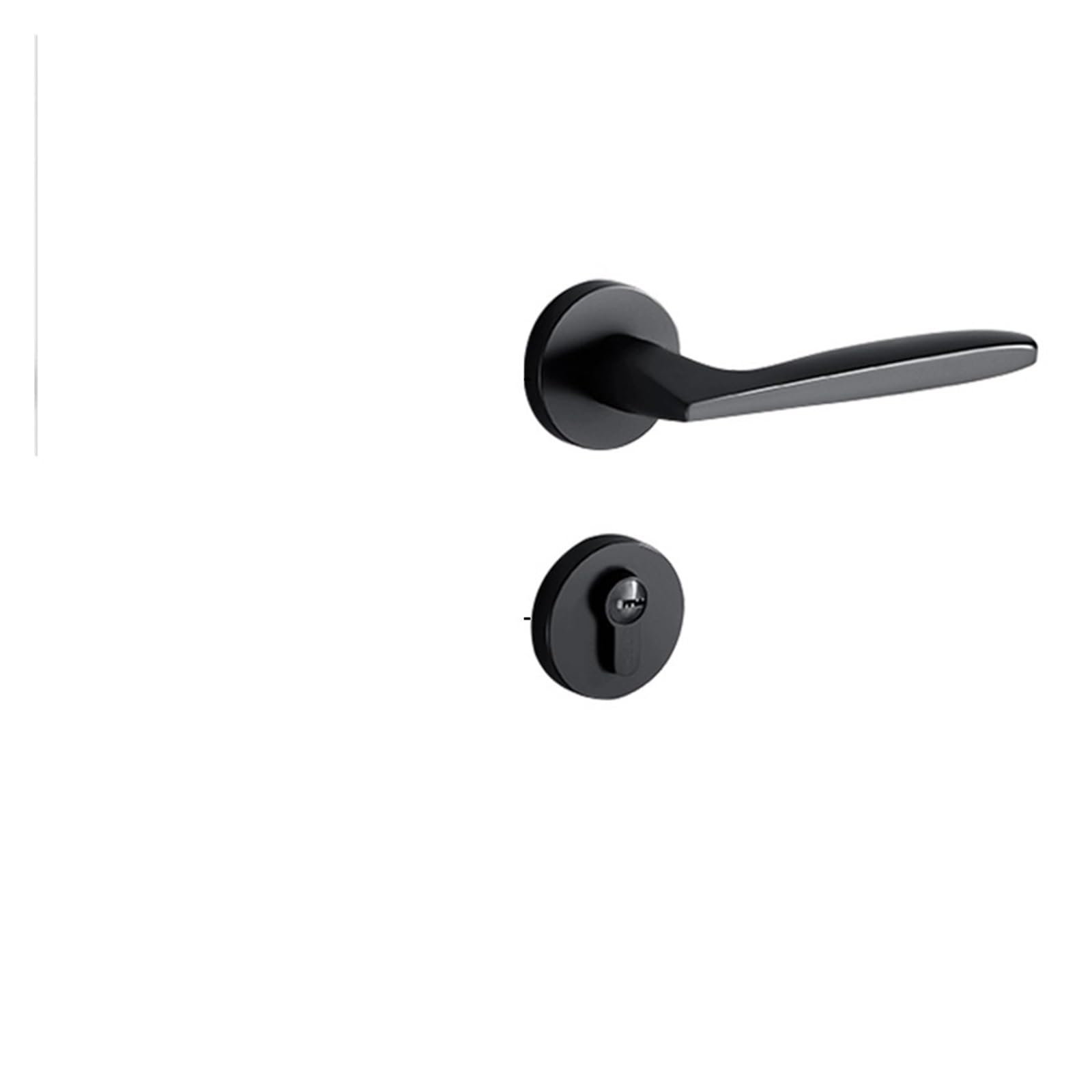 NYRXRYTCA Black Split Lock Indoor Bedroom Door Lock zinc Alloy Handle Room Wooden Door Lock Magnetic Silent Door Lock(A Black zinc alloy split)