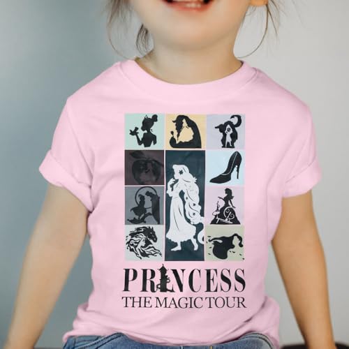 Princess Shirts Toddler Girl Magic Kingdom Kid Shirt Girls Trip Tee Holiday Magical Castle Vacation Short Sleeve Tops2