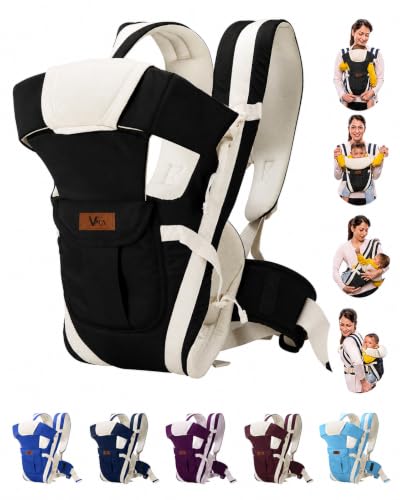 Image of 4-in-1 Adjustable Baby Carry Bag with Front & Back Carry Options | Ergonomic Infant to Toddler Carrier with Head and Back Support, Safety Buckles & Breathable Fabric (0-3 Years) (Navy Blue)