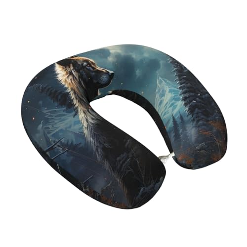 Almohada de espuma viscoelástica para viaje U miniatura 6