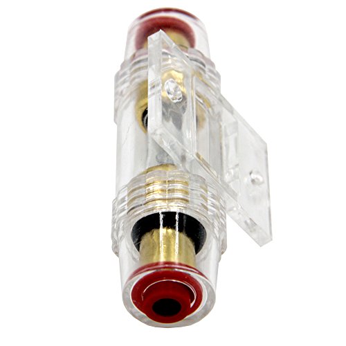 Zookoto 2Pcs 60Amp Inline Agu Fuse Holder Fuse Block Fits 4/8/10 Gauge Wire With Fuse #TOP2