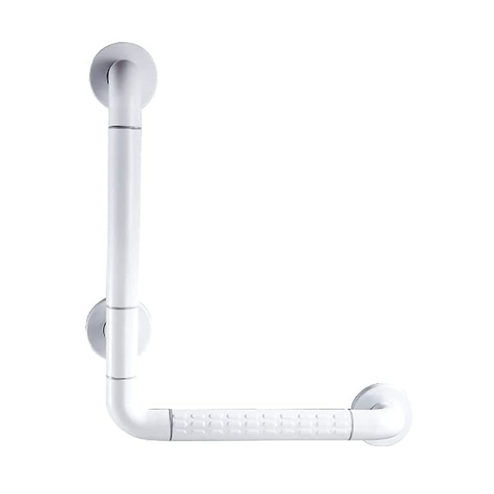 FKXSXAZ 90° Angled Shower Grab Bar, Stainless Steel Bathtub Handrail Wall-mounted Nylon Outer Tube Anti-Slip Support Railing Anti-slip Bar(50cm)
