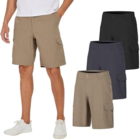 CE' CERDR Men's Loose Fit Cargo Stretch Short Lightweight Outdoor Hiking Shorts Cover