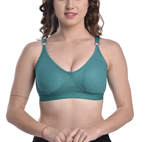 Image of Viral Girl Women's Wire-Free Cotton Hosiery Bra | Non-Padded, Full Coverage, Adjustable Straps | Soft Comfortable Innerwear with Hook & Eye Closure for Everyday Use