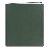 Pioneer 12 Inch by 15 Inch Postbound Family Treasures Deluxe Fabric Memory Book, Hunter Green