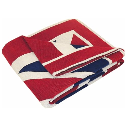 EHC Chenille Jacquard Union Jack Large Throw - 125 x 150cm Approx.