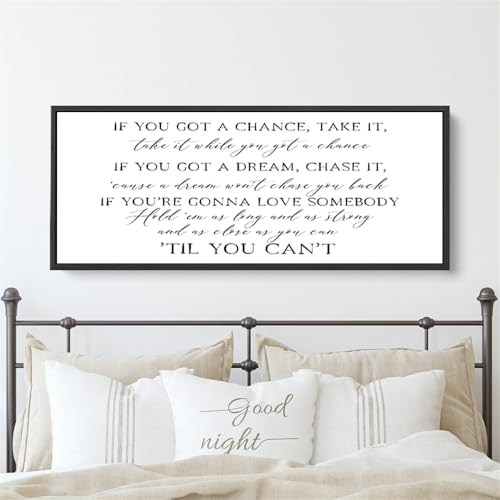NATVVA Country Song Lyric Sign Canvas Art Prints Painting if