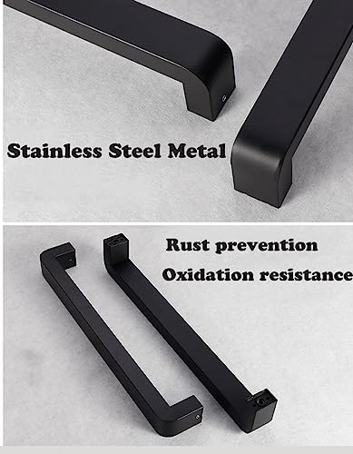 Cokritsm Black Stainless Steel Shower Door Handle 300mm Hole to Hole Center - Image 3