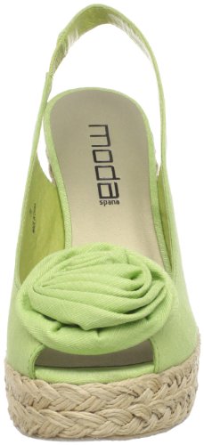 Image of Moda Spana Women's Hide Slingback Espadrille,Lime Cotton Voile,13 M US