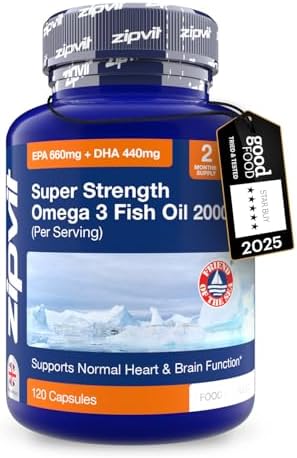 Omega 3 Fish Oil 2000mg, EPA 660mg DHA 440mg per Daily Serving. 1...