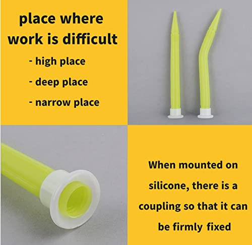 Image of Professional Angled Caulk Nozzles 4-Pack | 30 Precision Tip Applicator for Hard-to-Reach Areas | Extended 7.48 inch Length Silicone Dispensing Tool | Perfect for Corners, Edges & Narrow Spaces