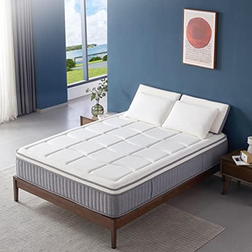 DIGLANT King Hybrid Mattress, 12 Inch Euro Top Gel Memory Foam with Pocket Spring Mattress in a Box and Balance Support, Medium Feel CertiPUR-US Certified Mattress
