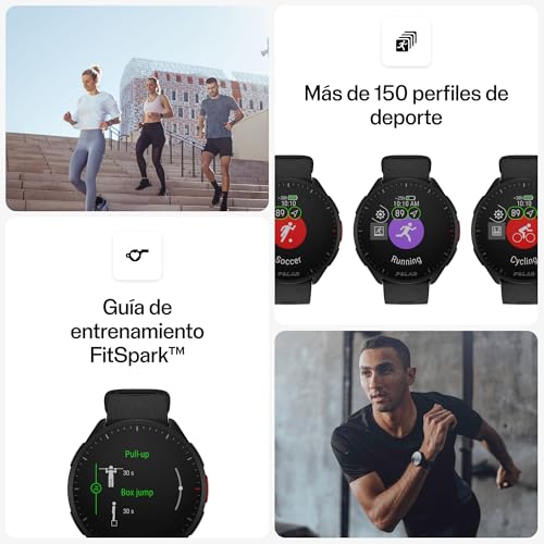 Miniatura 6 de Polar Pacer - Reloj de Running con GPS - Procesador de Alta Velocidad - Ligero - Pantalla Brillante - Botones accesibles - Entrenamiento y recuperación Individuales - Pulsómetro - Controles de música